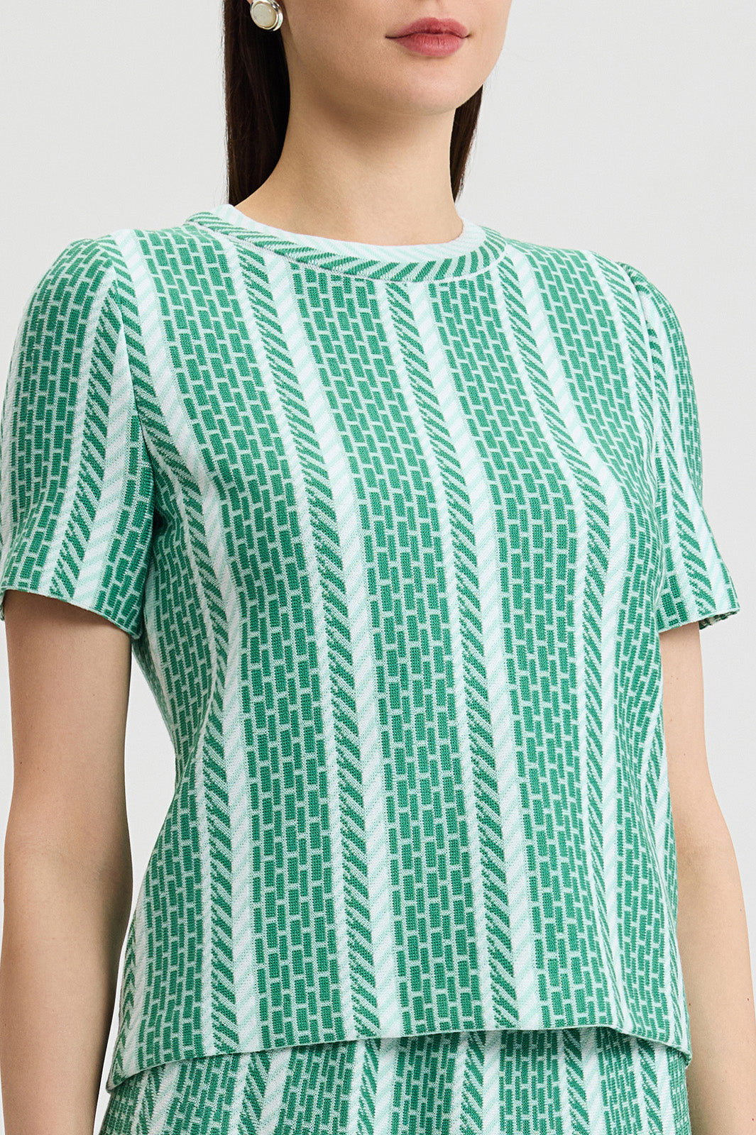 Roadmap Pattern Soft Knit Top | Ming Wang