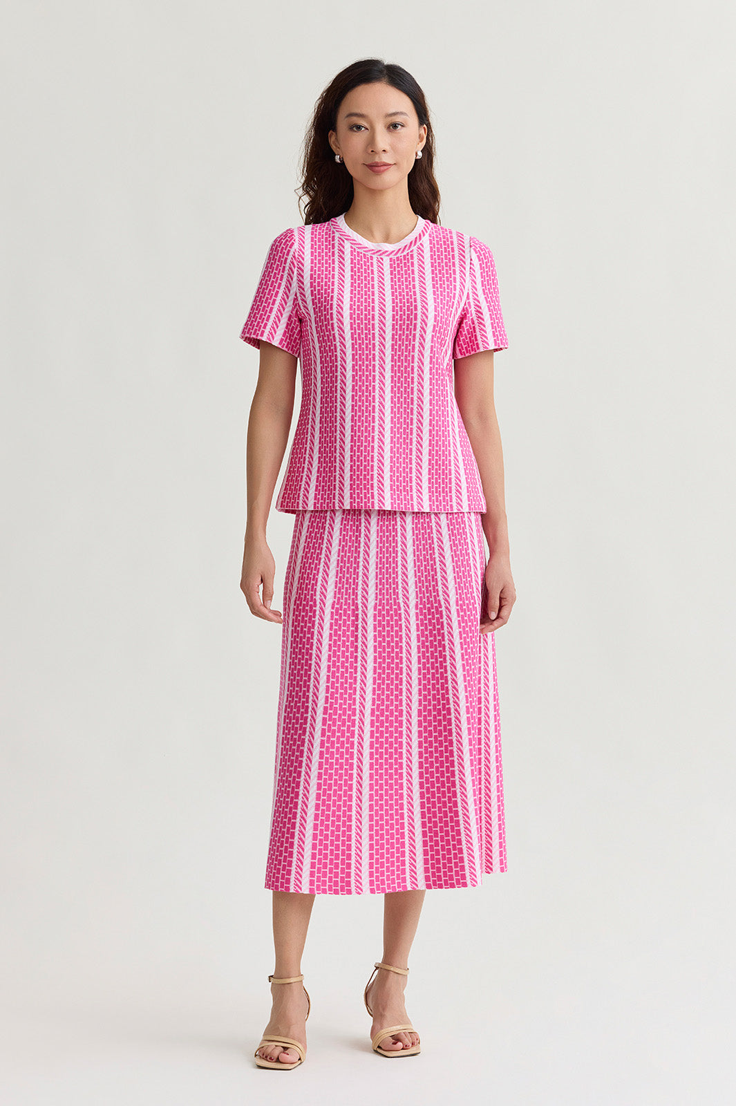 Roadmap Pattern Soft Knit Top | Ming Wang