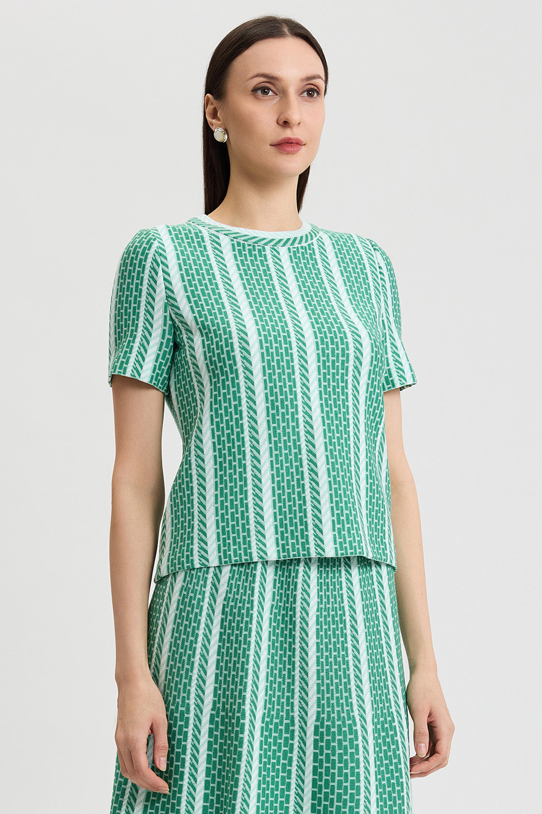 Roadmap Pattern Soft Knit Top | Ming Wang