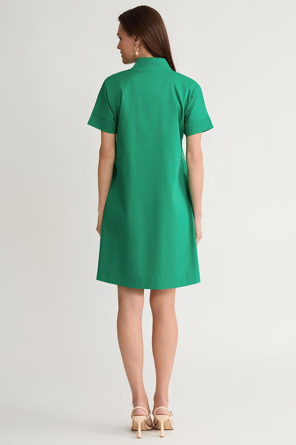 green cotton dress Women's Organic Ruffle Wrap asymmetric silhouette that flows gracefully Relaxed A-Line Floral Printed Stretch