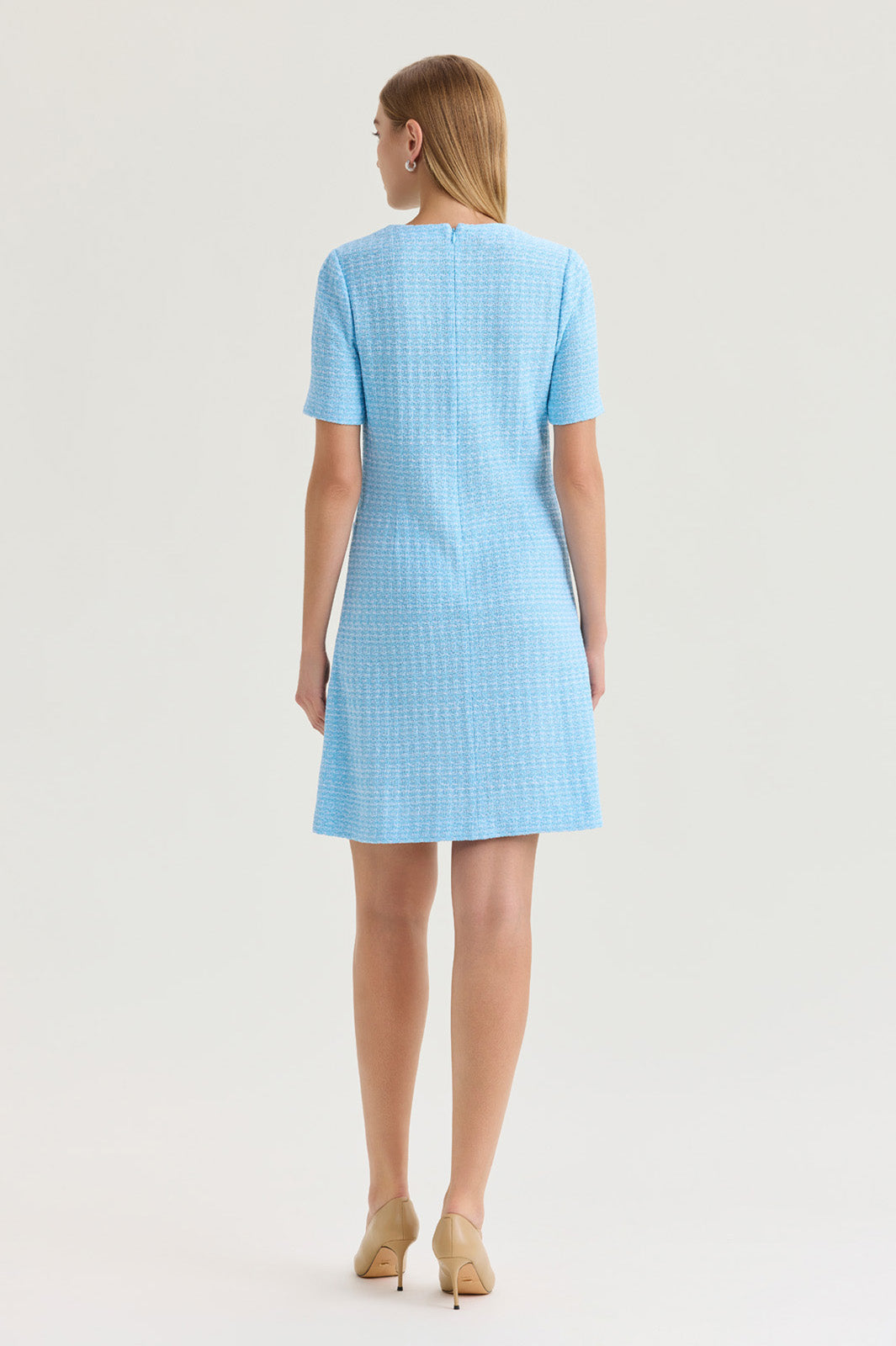 Family Savvy A-Line Textured Above-the-Knee Dress | Ming Wang Family Savvy A-Line Textured Above-the-Knee Dress | Ming Wang