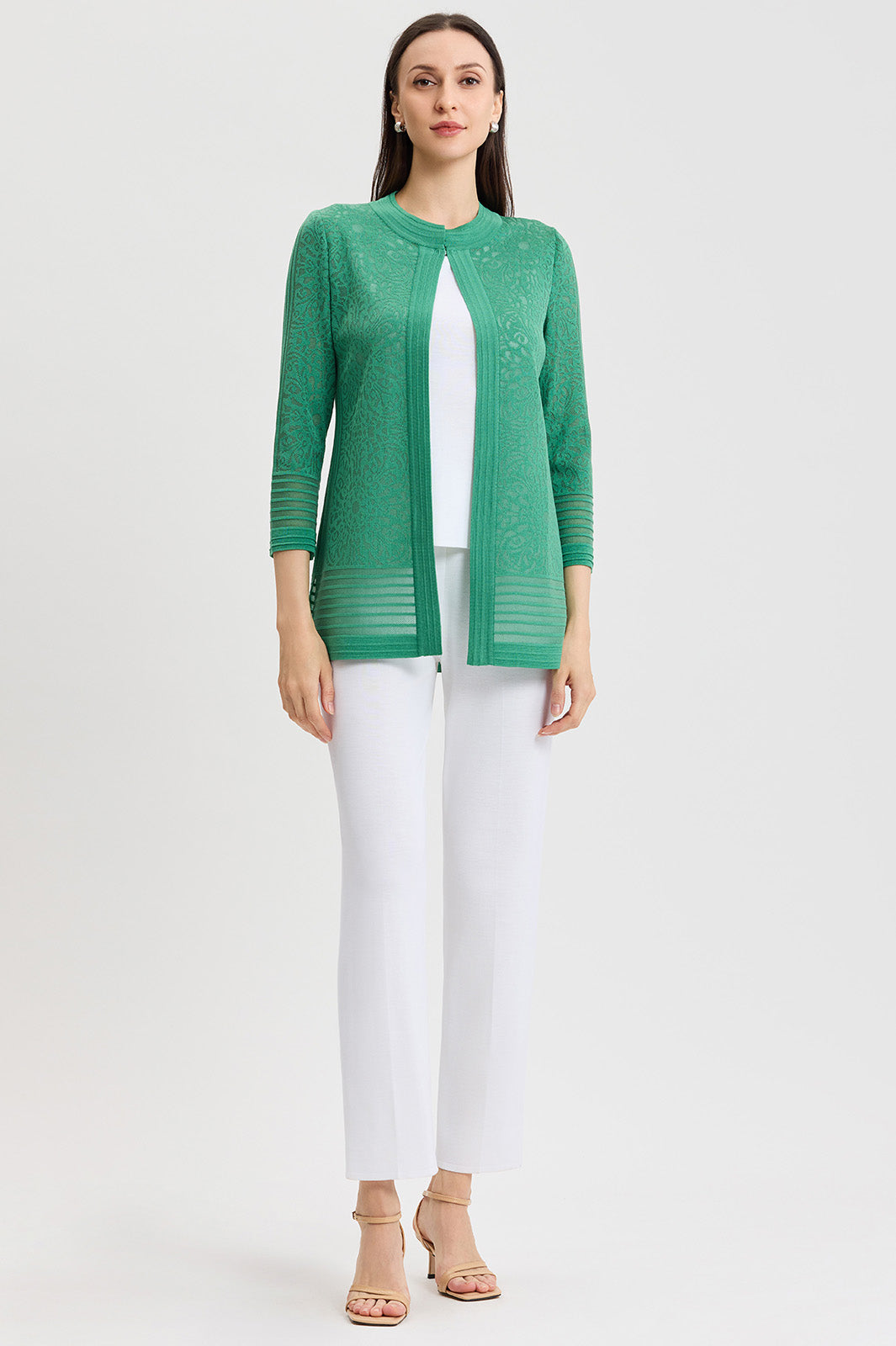 Heritage Burnout Medallion Knit Jacket | Ming Wang