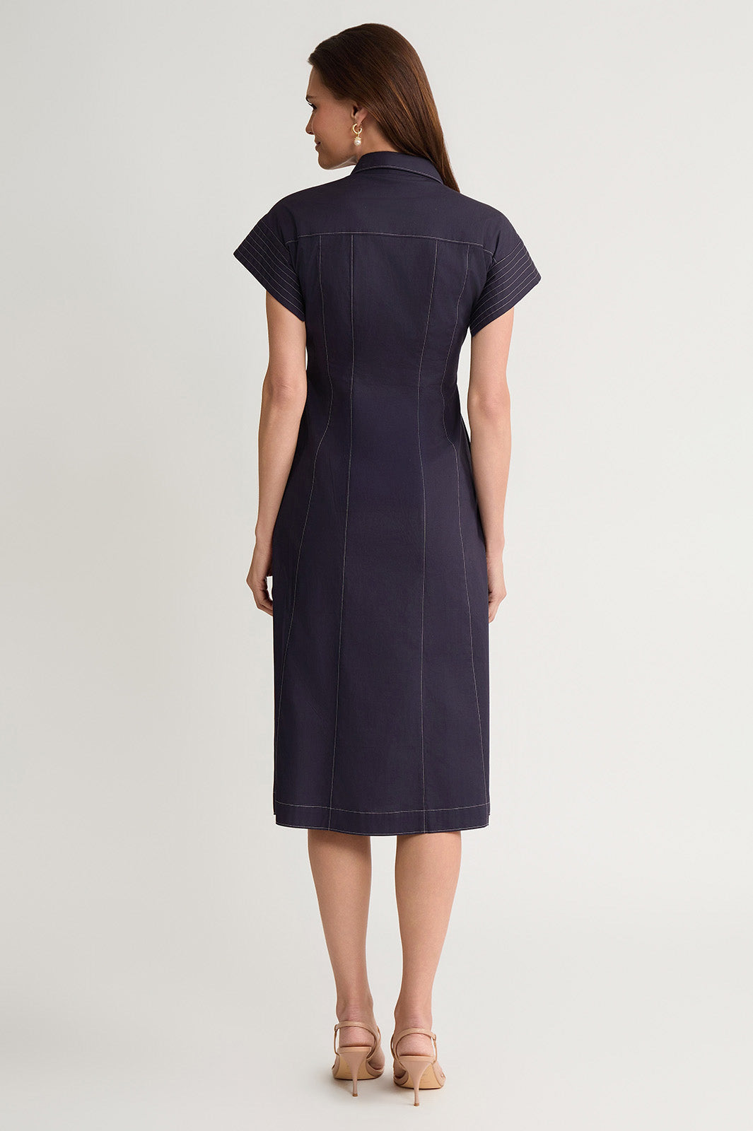 Fit-N-Flare Contrast Stitch Cotton Maxi Dress Fit-N-Flare Contrast Stitch Cotton Maxi Dress