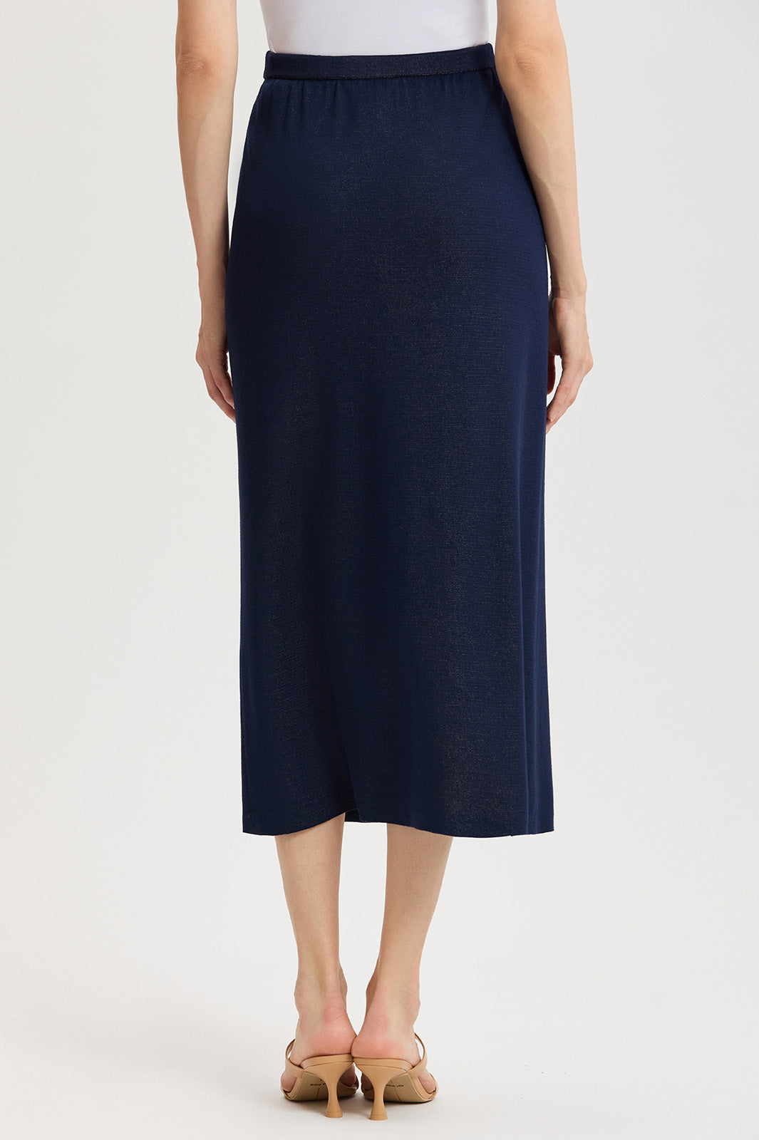 Straight Floral Jacquard Soft Knit Maxi Skirt | Ming Wang