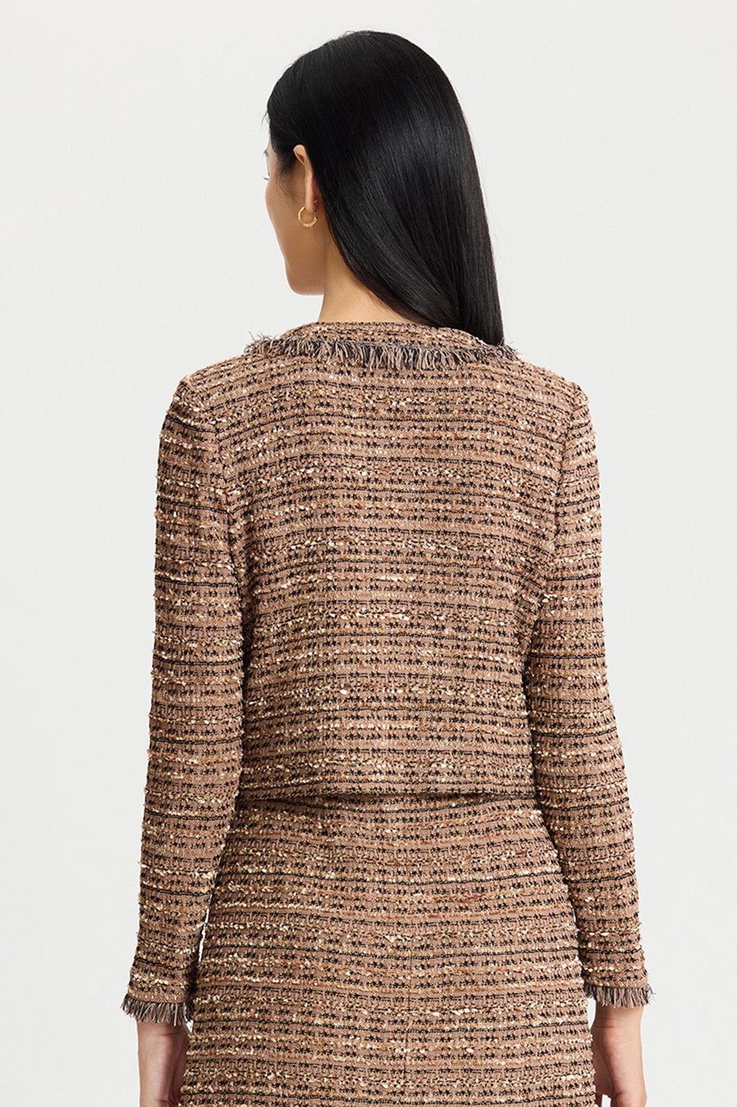 Heritage Eyelash Tweed Knit Jacket | Ming Wang