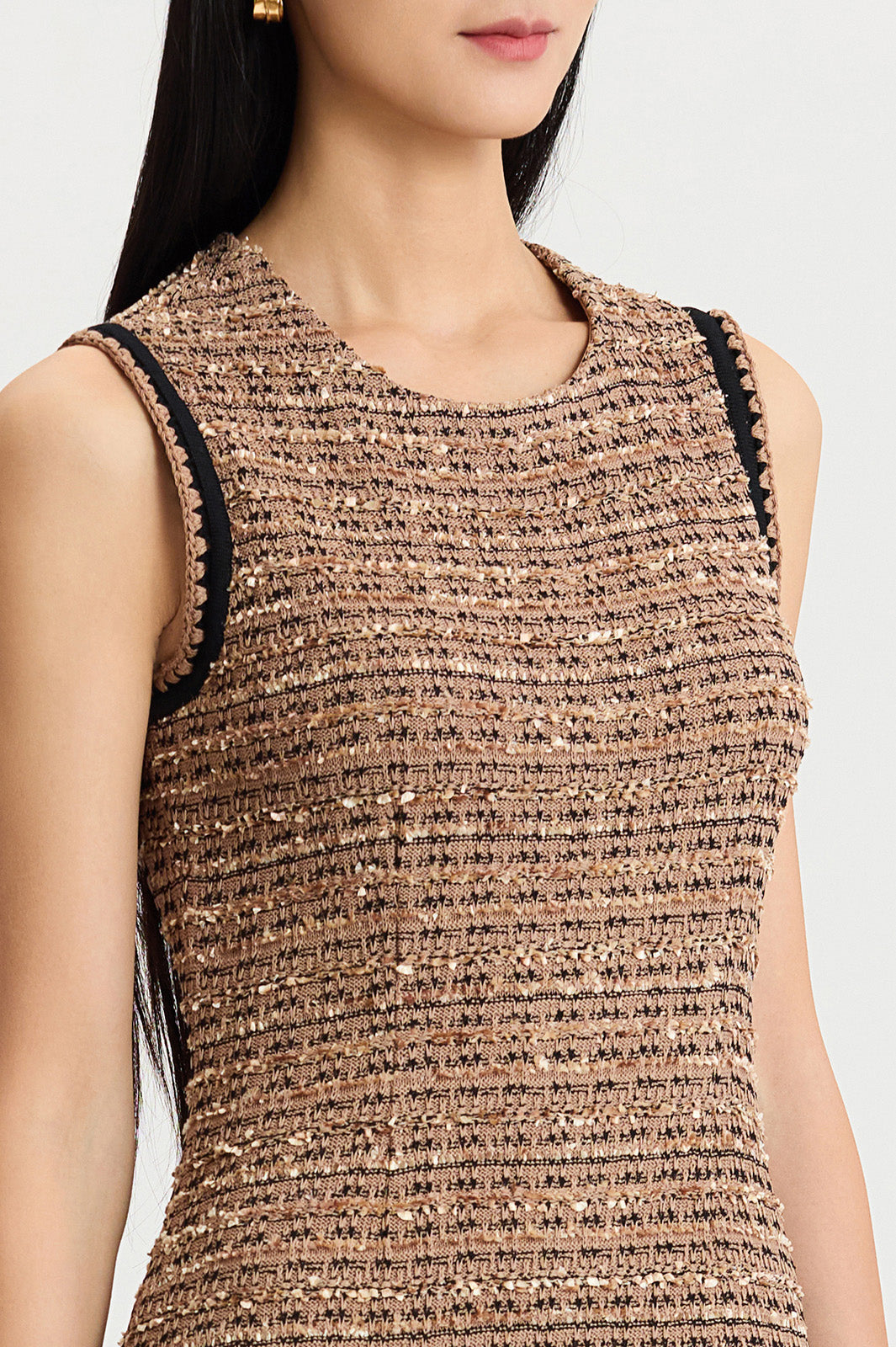 eyelash knit dress A-Line Eyelash Tweed Knit Dress