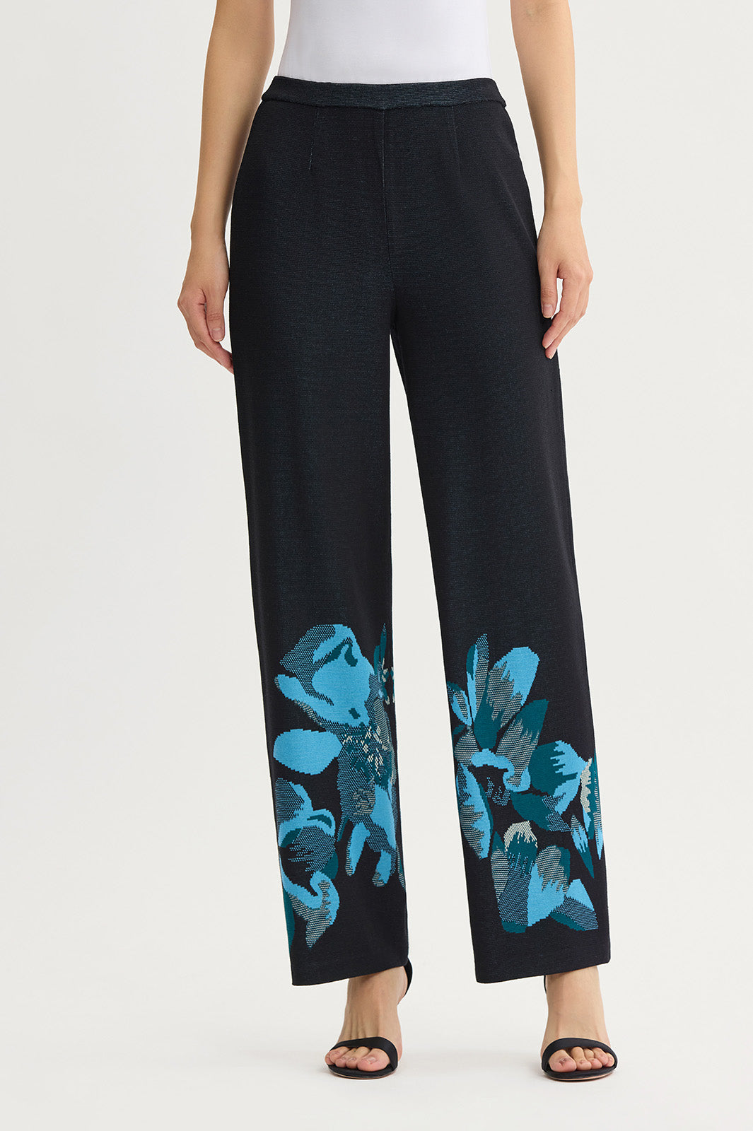 Floral Jacquard Soft Knit Pant | Ming Wang