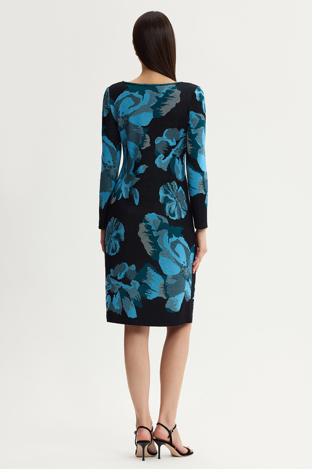 petite floral midi dress Jacquard Soft Knit Color Available:Deep Red A Line White And 80% Viscose Mother of The Bride Dress