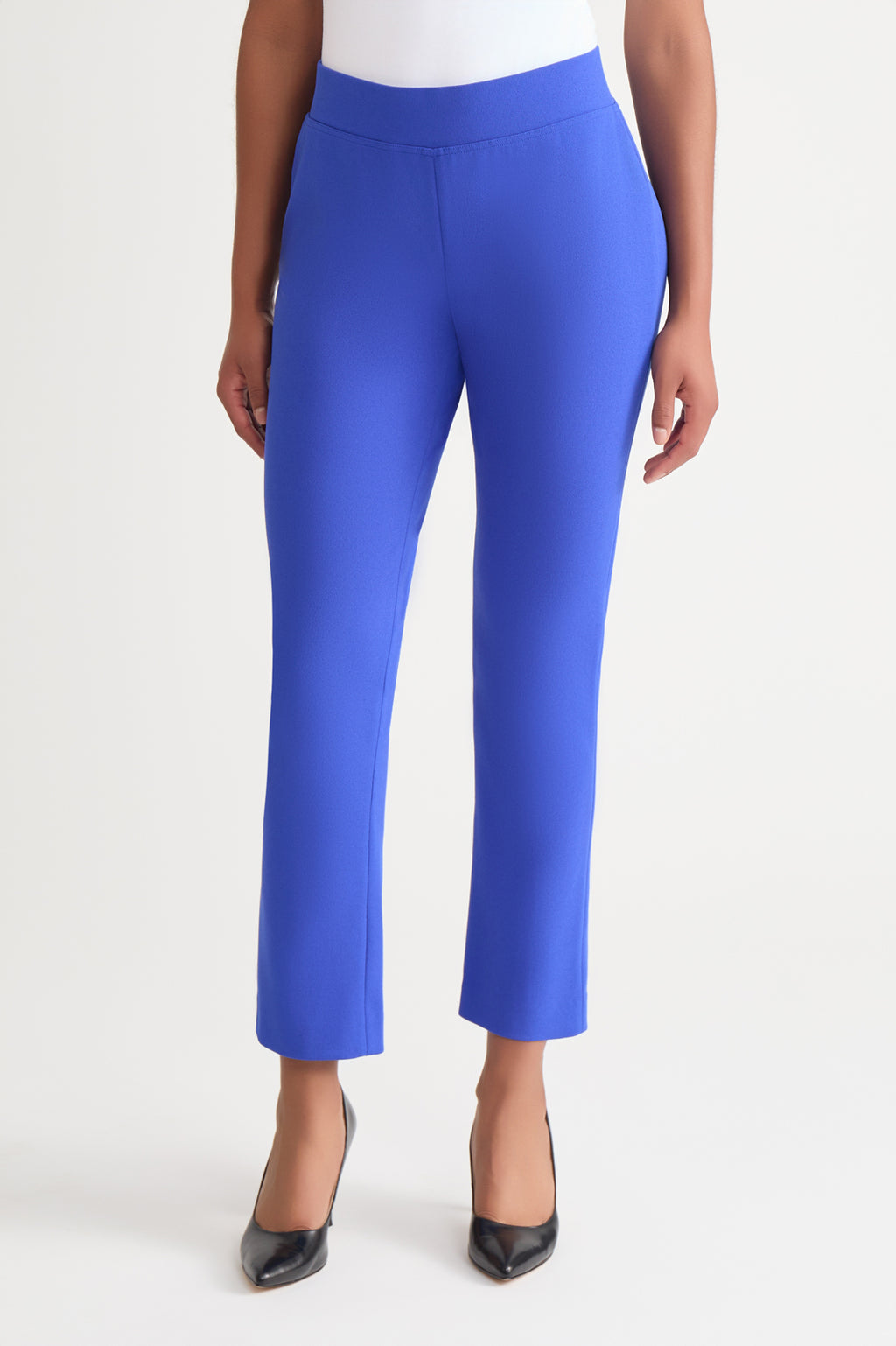 【abeundmor】STUDS STRAIGHT PANTS Stretch Deco Crepe Straight-Leg Pant | Ming Wang