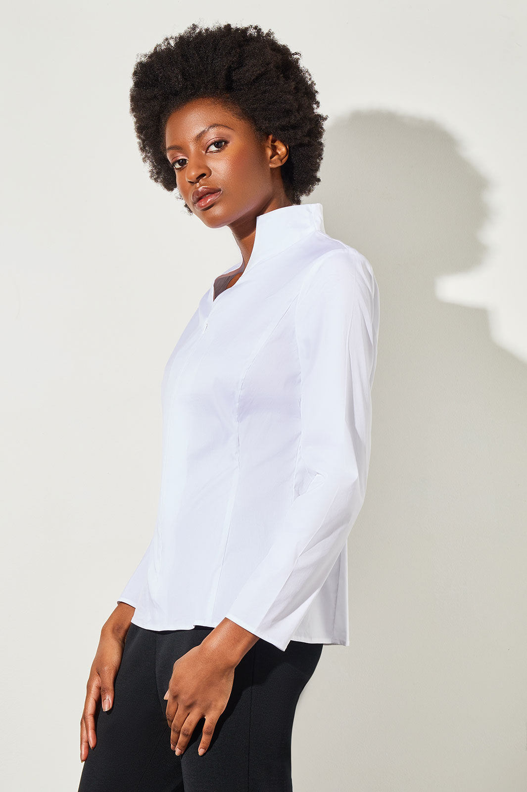 white dress blouse long sleeve Midi A-line Wedding Dress Filici With Long Sleeve Blouse 8 US (40 EU) / Off-white