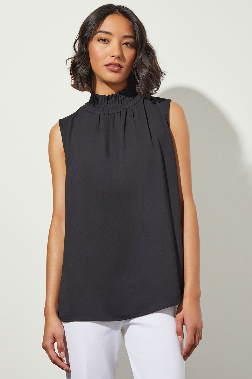 Unliens 13900円 黒　v-neck design blouse Buy Black Relaxed Fit Long Sleeve Overhead V-Neck Blouse