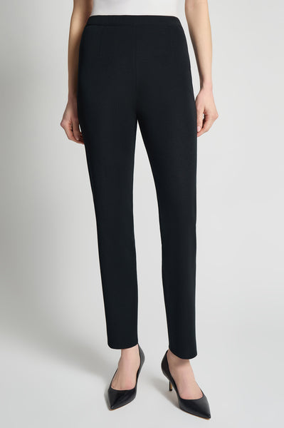 HAILEE knit curvy pants BLACK色 Plus Size Knit Straight-Leg Pants