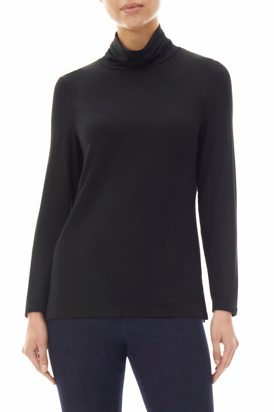 Long Sleeve Jersey Knit Turtleneck Ming Wang