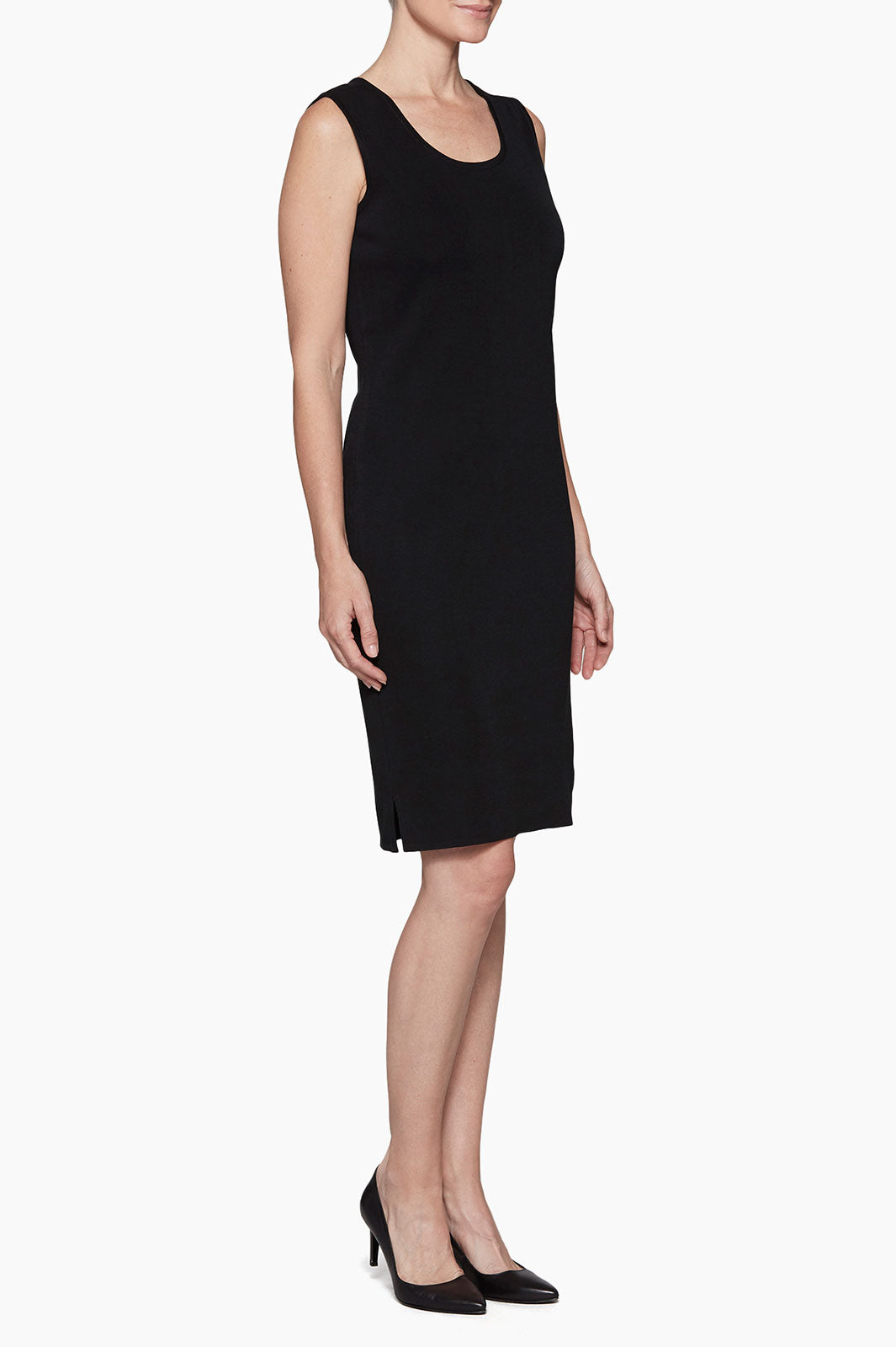 Sleeveless Sheath Knit Dress, Black | Ming Wang Sleeveless Sheath Knit Dress, Black | Ming Wang
